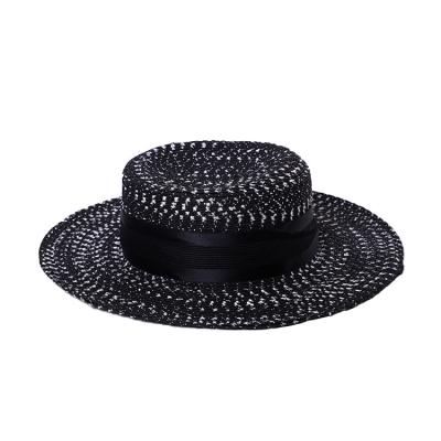 China Hot Selling Dobby Sun Protect Fashion Vintage Straw Hat Summer Beach Outdoor Wide Brim Hat For Women for sale