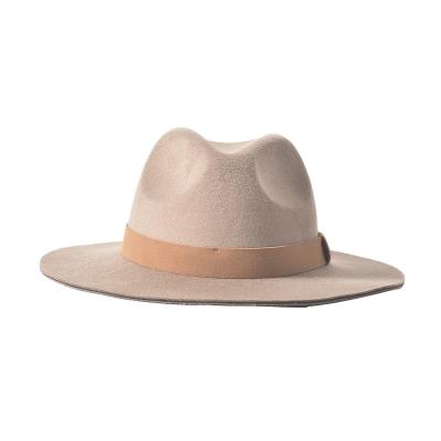 China 2021 New Character Fashion Panama Hats Wide Brim 100% Wool Felt Fedora Hat Wholesale In Stock Colorful for sale