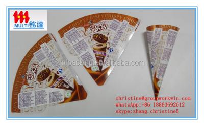 China Cone Waterproof Paper Printed Sleeve For Ice Cream Packaging for sale