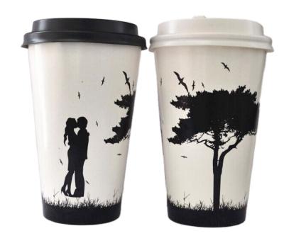 China Cheap Price Biodegradable Single Wall Disposable 9 Ounce Recyclable Green Environmental Paper Cup For Fruit Juice for sale