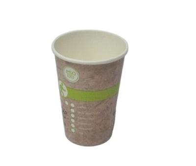 China Factory direct 7.5oz single wall recyclable custom green environmental paper cup biodegradable for fruit juice with cheapest price for sale