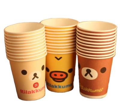 China 7oz Disposable Single Wall Recyclable Biodegradable Green Environmental Paper Cup For Fruit Juice With Cheapest Price for sale