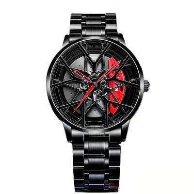 China 3D Rotation Watch Stainless Steel Custom Mens Water Resistant Real Dial Car Design Luxury Rotating Graphics Men Watch Quartz Watches for sale