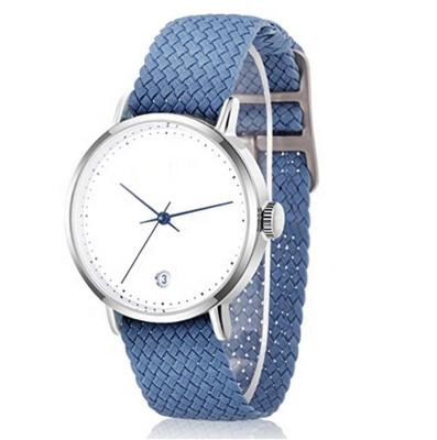 China Non-specific Woven Nylon Strap Dial Fashion Minimalistic Women Watches for sale