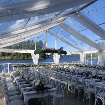 China Waterproof Hot Sale Aluminum Frame Party Wedding Tents for Events 200 600 People for sale