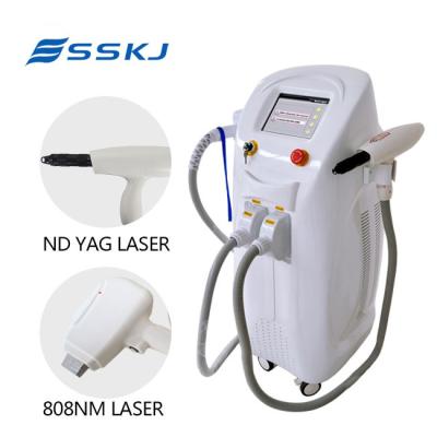 China Blood vessel removal beauty laser device long pulse 808nm diode laser yag laser 2in1 for hair removal for sale