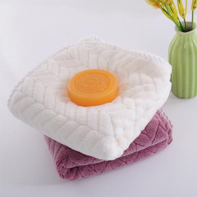 China Child-Proof Comfortable Home Simply Coral Fleece Bath Towel hand towel for sale