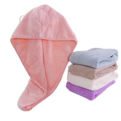 China QUICK-DRY Super Absorbent Soft Microfiber Towel Hair Dry Shower Turban Towel For Women for sale