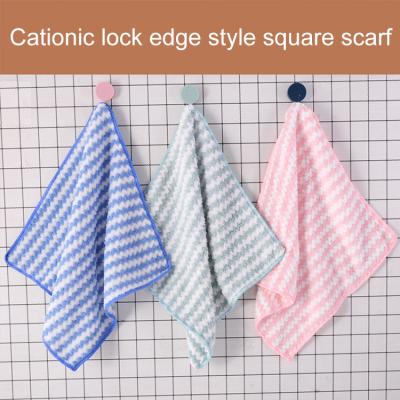 China Sustainable Kitchen Microfiber Towel Cleaning Cloth Coral Fleece Dish Cloth Absorbent Scouring Pad Dry And Wet Cleaning Dishcloth for sale