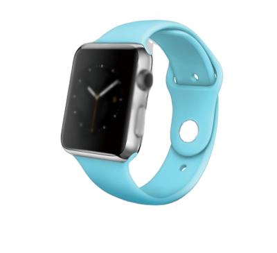 China Silicone Replacement Band Rubber Strap For Apple Watch Band Series 6 5 4 3 2 1 For iwatch Band Strap 38 40 42 44 mm for sale