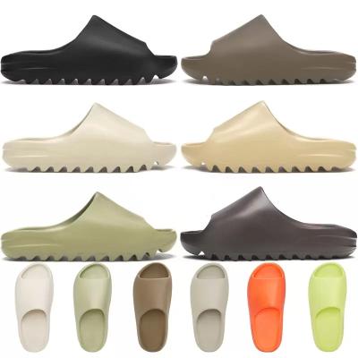 China Fashion\Comfortable Designer\Durable Slides Slippers Men Women Drop Sand Bone Earth Brown Resin Green Men's Outdoor Slide Slipper For Yeezy Slide for sale