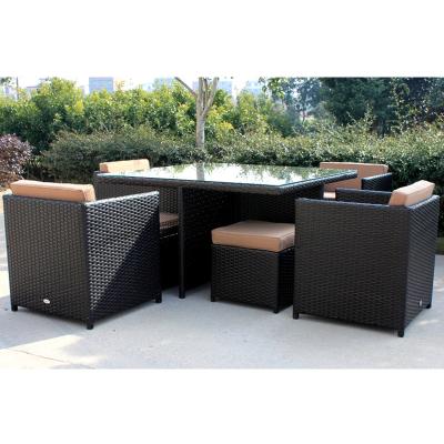 China Best Selling Unique Design Modern Furniture Rattan Dining Set for sale