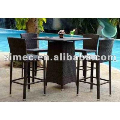 China BAR SET Outdoor PE Wicker Rattan Bar Furniture for sale