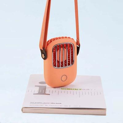 China Hotel 2021 New Design 1800mAh Rechargeable Neck Hanging Fan For Outdoor Sports for sale