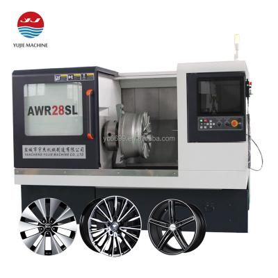 China Machinery Repair Shops 4th Generation Slope Bed Diamond Cutting Alloy Wheel Repair Machine For Sale AWR28SL for sale