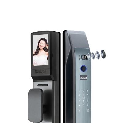 China 2021 New Design Zinc Alloy Door Lock Smart Home Security CCTV Full Automatic Fingerprint Door Lock for sale