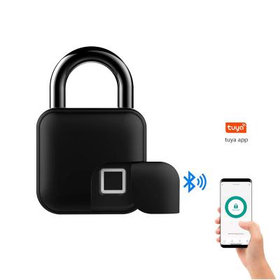 China New Mini Waterproof Safety Gym Padlock Hotel Fingerprint Protection Biometric Smart Lock App Premium Life Smart Fingerprint Padlock for sale