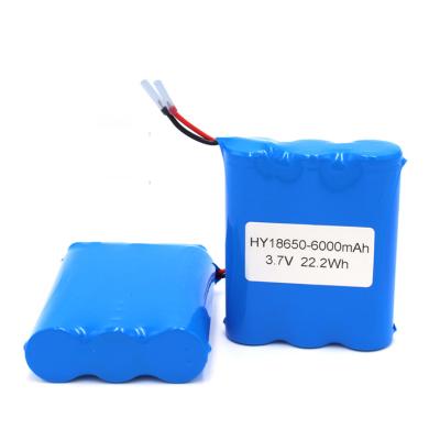 China Flat Surface / Button Top OEM Factory Customized 18650 Rechargeable 3s1p 7.4v 3600mah 4500mah 6000mah Lithium 18650 Battery Pack for sale