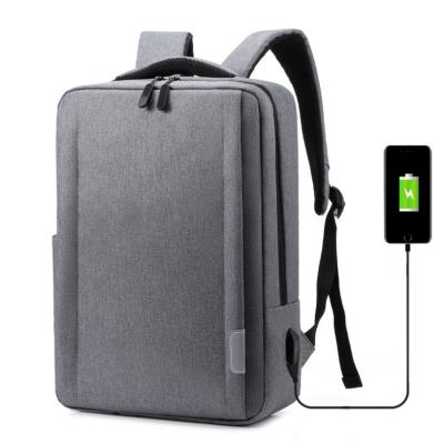 China With USB Men Business Travel Laptop Backpack Lightweight Nylon Waterproof Anti-theft Bag With USB Charging Port for sale