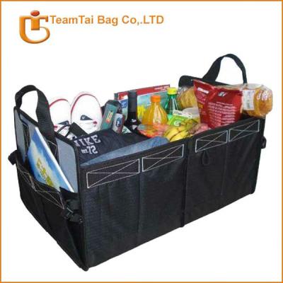 China Polyester or nonwoven in car shoe organizer, folding car trunk organizer for sale