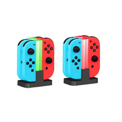 China Game Player Joycon Charger Dock Charging Station for Nintendo Switch Gamepad Joypad Game Controllers with LED Indicator for sale