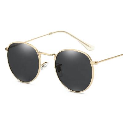 China Fashion Sunglasses Sell Logo Round Metal Frame Fashionable Wholesale Custom Made 2019 UV400 Sun Glasses For Man Women for sale