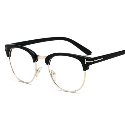 China Reading+Gaming Logo Half Frame Unisex Square Custom Rimless Material Optical TR90 Frame for sale