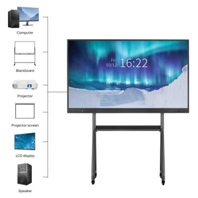 China 4K Android OPS 65 inch interactive display smart board 75 inch touch screen monitor interactive whiteboard 75inches for sale