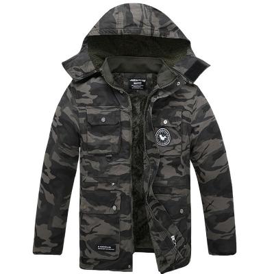 China Custom Logo Waterproof Camouflage Winter Warm Mens Jacket Men's Fleece Cotton Jacket for sale