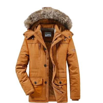 China Custom Made Mens Long Coat Detachable Furry Warm Fleece Jacket Winter Hood Clothing Windproof Man Plus Size Hooded Coat for sale