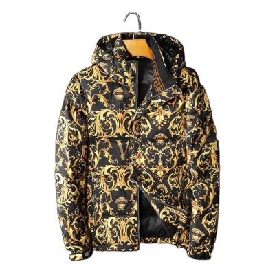 China Custom Printing Mens Padded Coats Waterproof Bubble Stripper Jacket Winter Warm Men Down Jacket For Men for sale