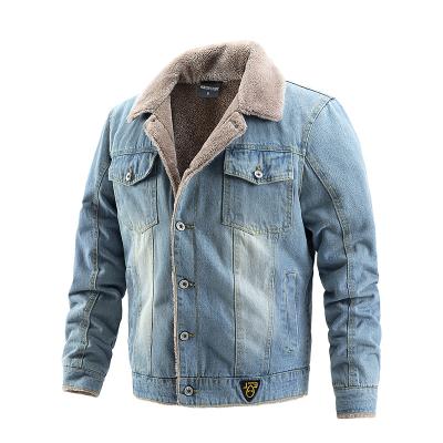 China Winter QUICK DRY Men's Warm Jeans Jacket Fleece Denim Jacket Men Denim Jacket For Men for sale