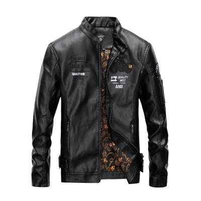 China Waterproof Customized Jacket Winter PU Jacket Motorcycle Leather Jacket Men for sale