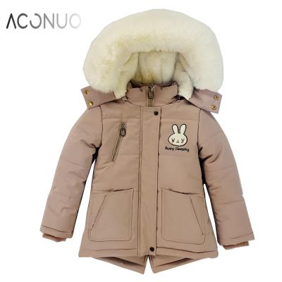 China Anti-wrinkle YAJIANUO 2022 Customize Logo Parka Toddler Baby Winter Coat Kid Girl Jacket for sale