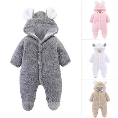 China Custom Baby Clothes Style Winter Overalls Baby Romper Baby Warm Zipper Romper with Feet for sale