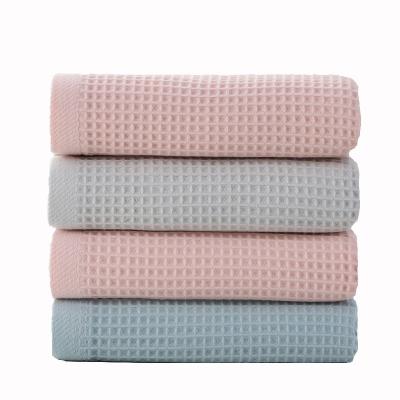 China Compressed Organic Kids Waffle Bath Bathroom Towels Face Towels 100% Cotton Bath Wholesale for sale