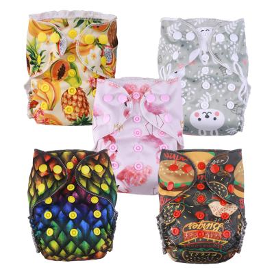 China Reusable Wholesale Cloth Diaper Cloth Printed Newborn Diapers For Boys And Girls With Insert Reusable Manufacturers for sale