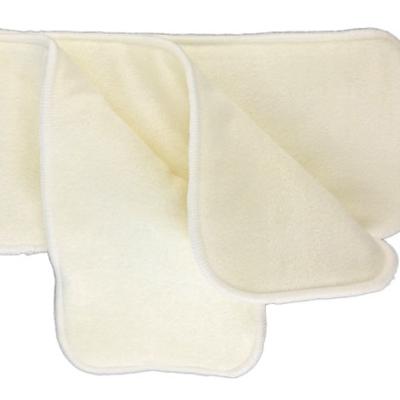 China 4 Layers Reusable Bamboo Absorbent Diaper Cloth Washable Cloth Diaper Plain Weave Inserts for sale