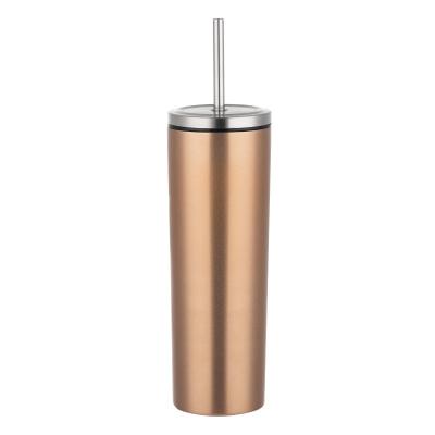 China Durable Hot Sale Stainless Steel Double Wall Vacuum Insulated Straight Lean Tumbler For Hot Cold Drinks for sale