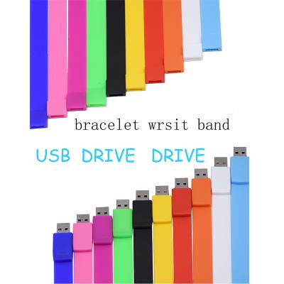 China Silicone Gitratech Top Selling Silicon USB Stick Flash Drive Wristband / Wristband 2GB for sale