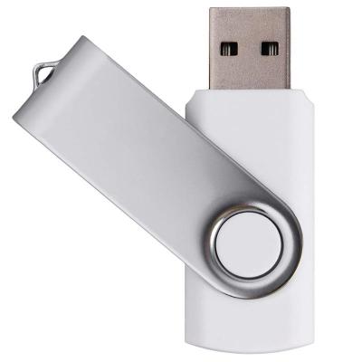 China Plastic and Metal New Arrival Swivel Pen Drive 4Gb Pendrive 64Gb Custom USB Drive Custom Pendrive 32Gb Flash White Flash Drive for sale