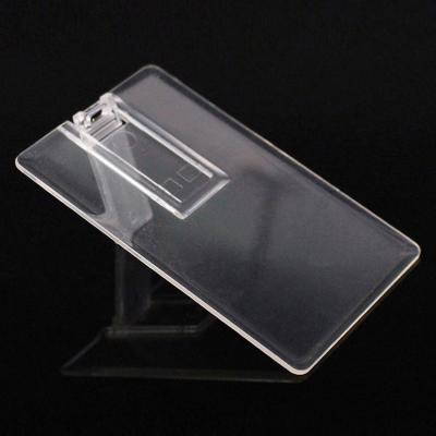 China Flash Card Memory Credit Card Size Usb Memory Stick Plastic Transparent Business Card for sale