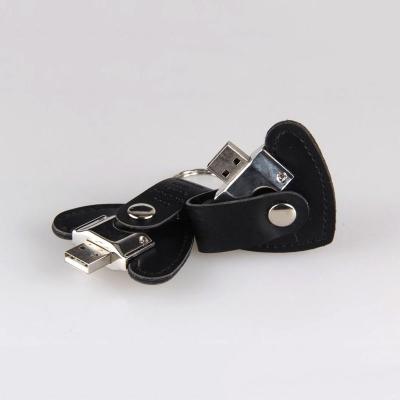 China Top Selling Custom Leather Products Usb Memory Stick Leather Heart Shape Leather Usb Stick for sale