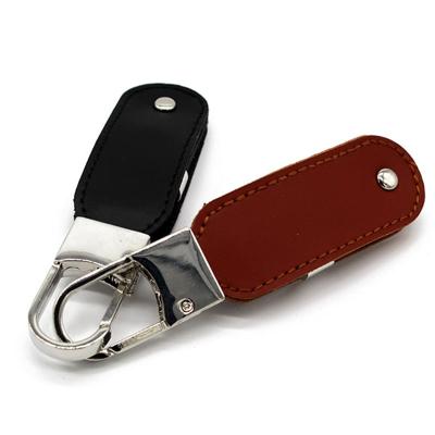 China Leather Wedding Favors and Gifts for Guest Leather Pen Drive Leather USB Key Chain USB Drive for sale