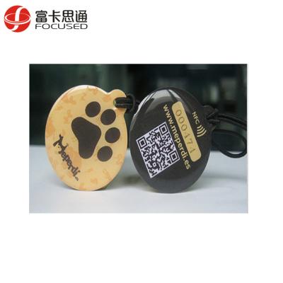 China UID Stretching Cheap Epoxy Dog Ear RFID Key Chain NFC NTAG213 HF QR Code NTAG213 Animal Tag And So On for sale