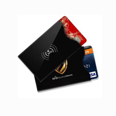 China Protect personal information rfid scanning credit card foil anti blocking credit card sleeve against theft for sale