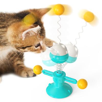 China Eco-Friendly ABS+TPR Training Cat Spring Makeshift Cat Toy Sustainable With A Suction Cup for sale