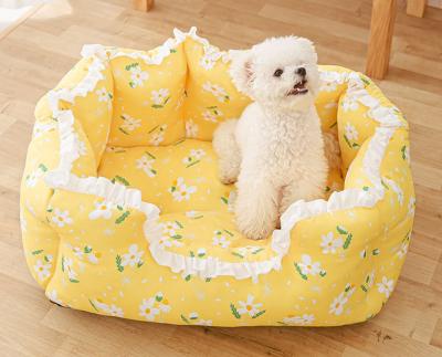 China Cool-styled warm selling non slip sofa very cute and comfortable pet raised dog beds in winter for sale