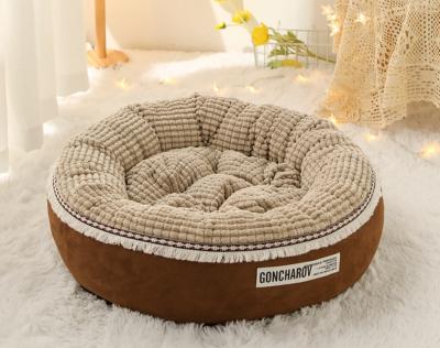 China General viable four seasons and detachable round cat nest bed cave for sale