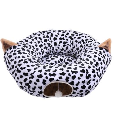 China Cat Ear Tunnel Round Blue Cat Ear Tunnel Round Blue Playable Hand Washable Neutral Bed Nest for sale